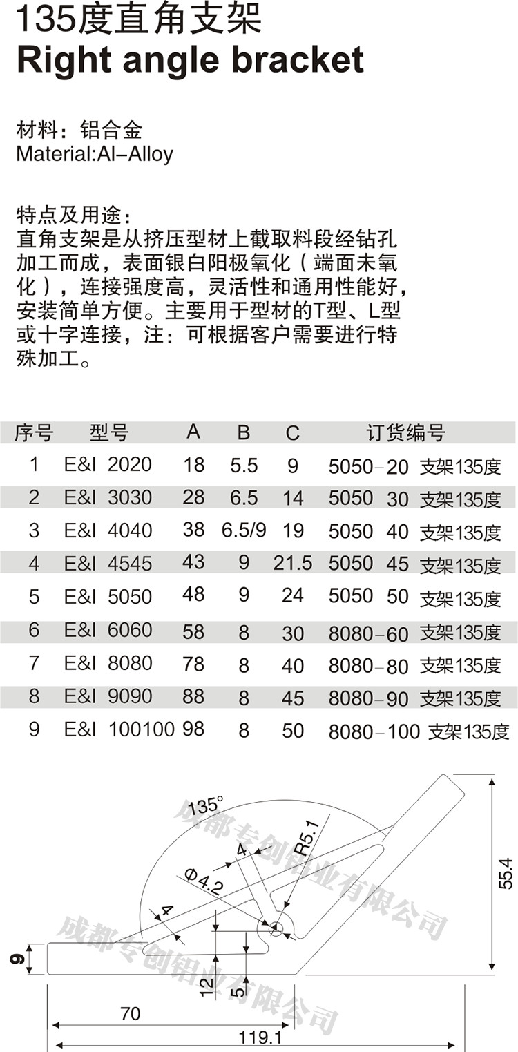 貴州工作臺(tái)鋁型材配件